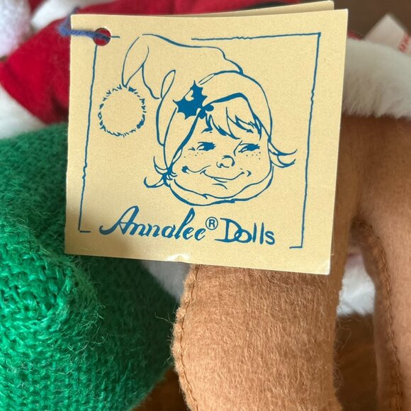 Annalee Mobilitee Dolls Santa Claus Stuffed Bear Doll Vintage 1989 Sack 8054 USA - Picture 9 of 12